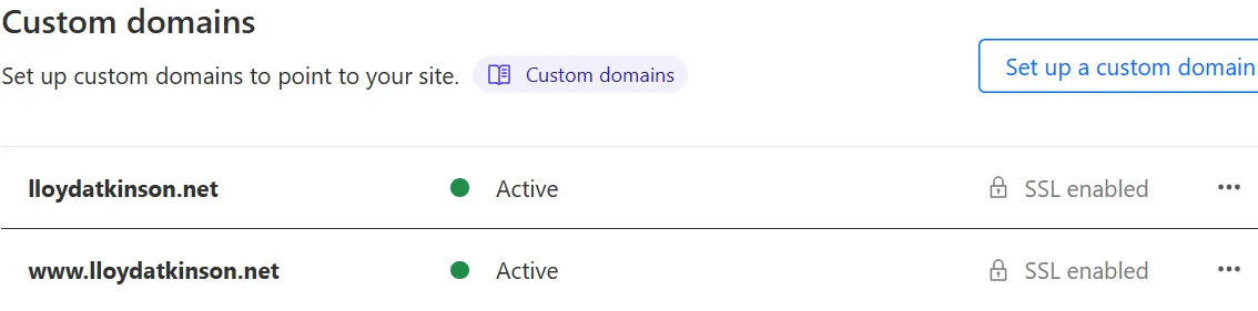 Custom Domains Custom Domains