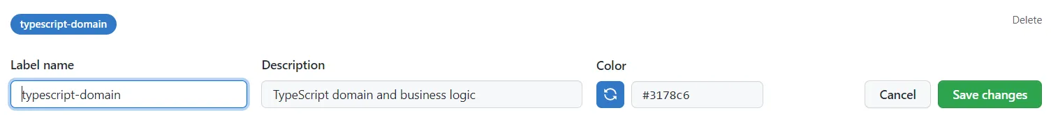 Editing a GitHub label Editing a GitHub label